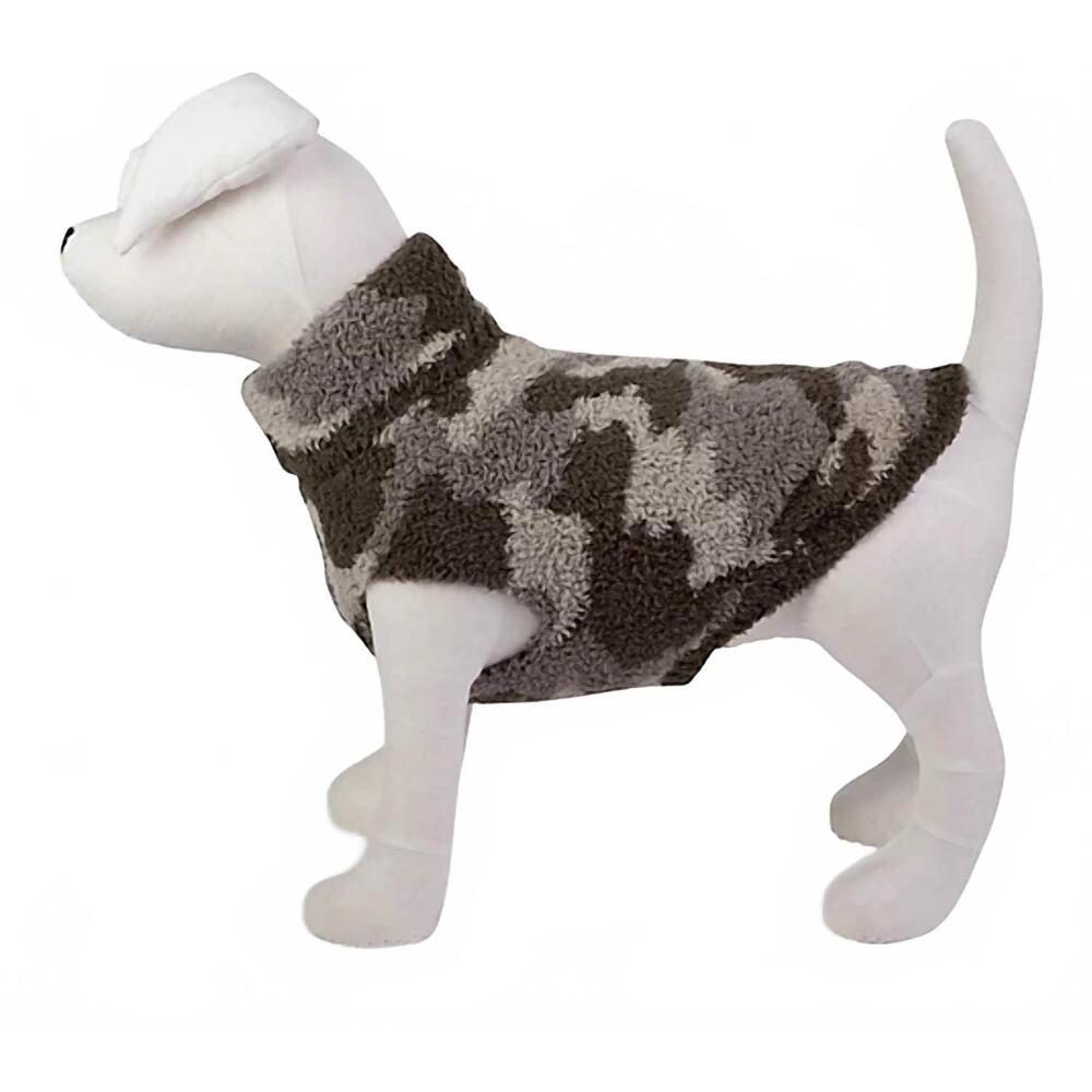 NEW BAREFOOT DREAMS pet sweater in linen camo